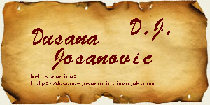 Dušana Jošanović vizit kartica